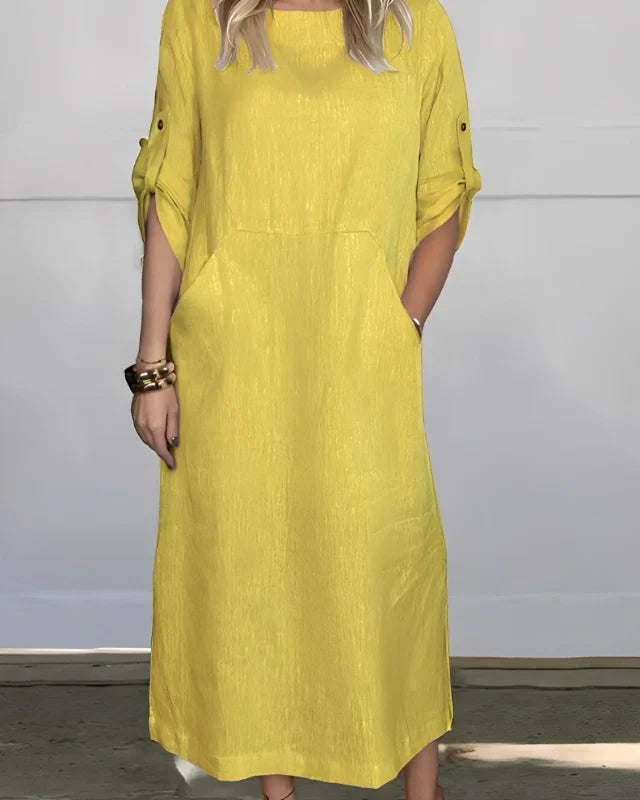 Vestido Casual Susan | Linho Puro - (Soltinho)