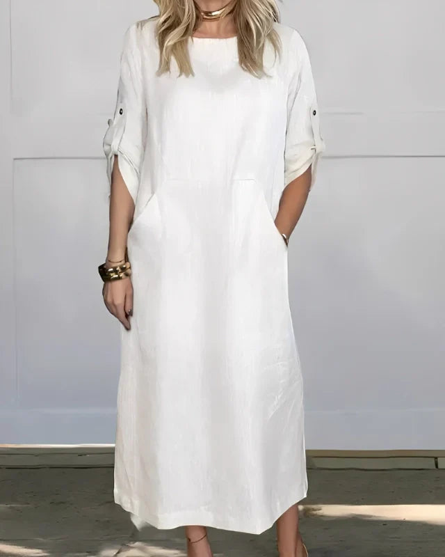 Vestido Casual Susan | Linho Puro - (Soltinho)