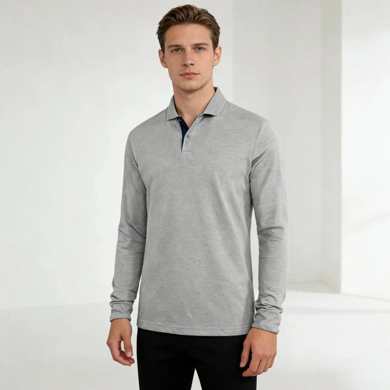 Camisa Polo Masculina Manga Longa Vizencci Long