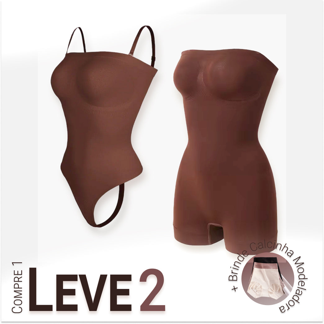 Body Modelador com Alça Removível - Premium Shaper - Compre 1 Leve 2 + Brinde